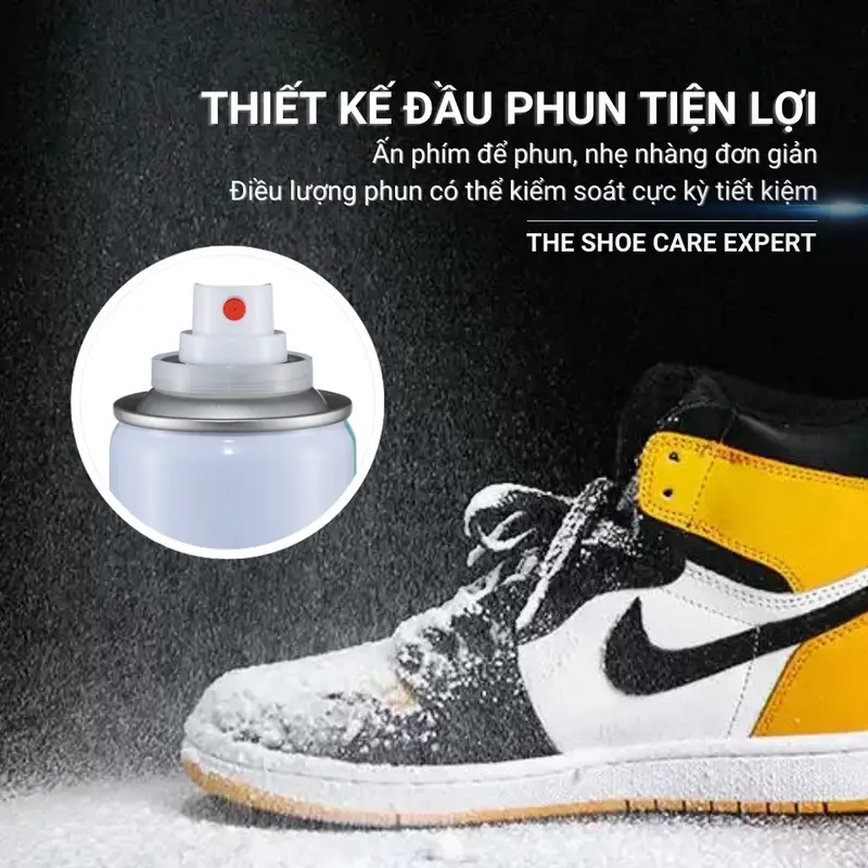 Bình xịt tạo bọt tuyết vệ sinh giày dép Sneaker Minsu phiên bản Premium 1 lọ 300ml, chai giặt giầy khô không dùng nước. 3