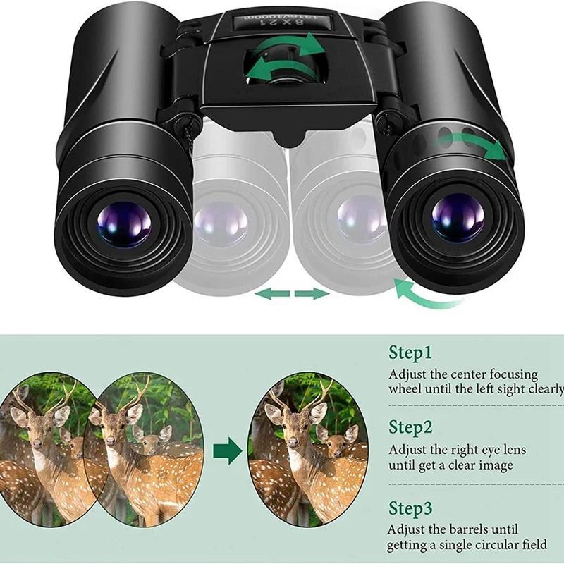 Product Introduction of 8x21 Mini Pocket Binoculars, Compact Lightweight Binoculars, Fully Coated Lens Binoculars for Travel & Hiking 3