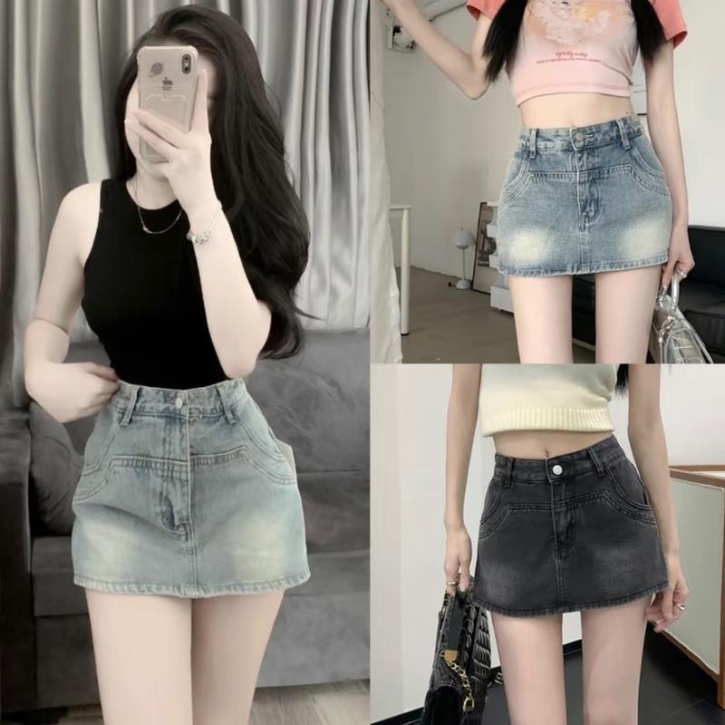 Chân vay jeans màu xám khói HOT 2024 1