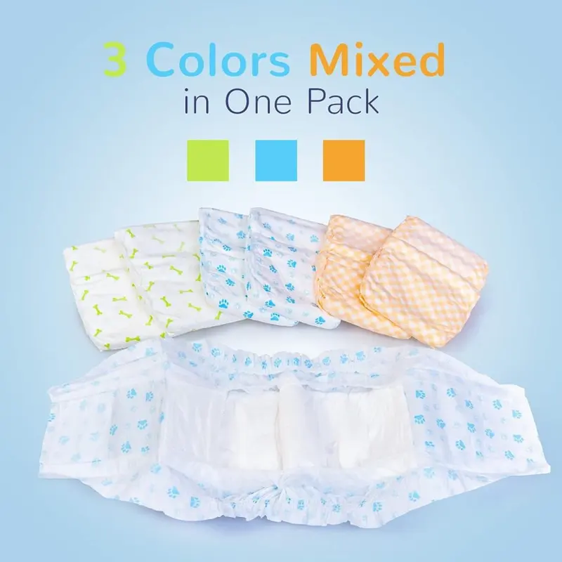PETSHAVEN PET SOFT DOG DIAPER DISPOSABLE MALE WIPES POPOK ANJING JANTAN LELAKI 12PCS 4
