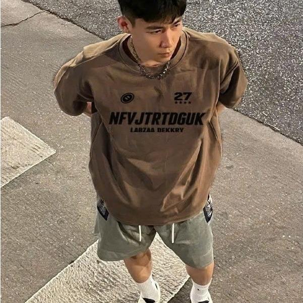 Áo Thun Nam Unisex Cổ Tròn Cotton 2 Chiều Cao Cấp Nâu Café Hot Trend 2025 Menswear