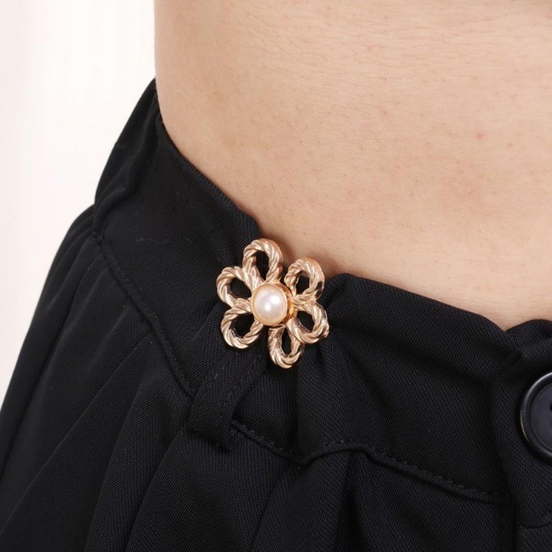 Product Introduction of Flower Shape Waist Buckles for Loose Jeans Skirts DIY Clothes Accessories Waist Closing Artifact Sewing-free Adjustable Retractable Floral Snap Button 15