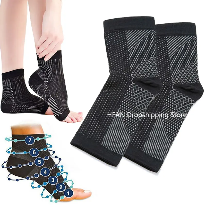 Stokin Neuropati, Stokin Pendakap Buku lali, Stokin Mampatan Tendonitis, Melegakan Sakit dan Plantar Fasciitis, Untuk Wanita dan Lelaki, 1 Pasang