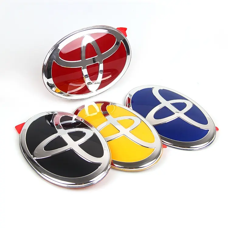Toyota Logo Red Logo landcool road zerav4 car improved front decoration logo front grille LOGO
