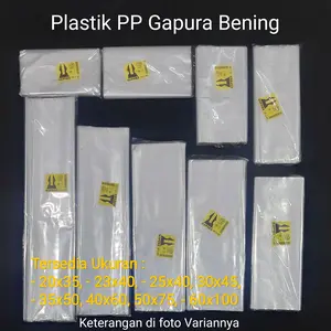 Plastik  PP Bening Uk 60x100-50x75-45x65-40x60-35x50-30x45-25x40-23x40-x20x35, Plastik Loundry / Londry, Plastik Bening, Plastik Baju / Plastik Laundry