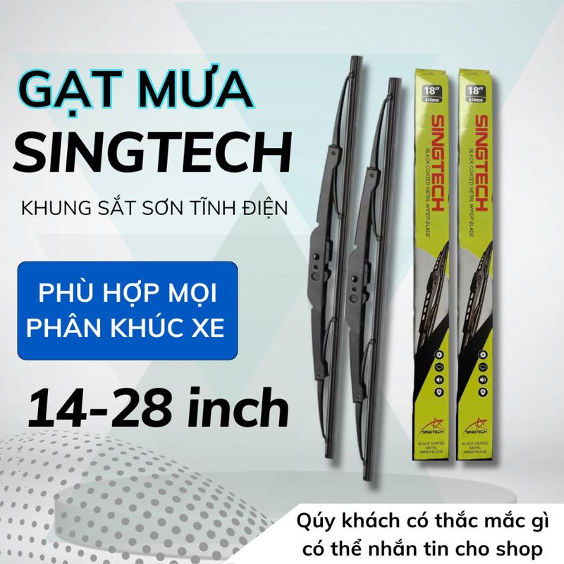 Gạt Nước Mưa Ô Tô Khung Sắt Thế Hệ Mới – Lưỡi Silicon Bền Bỉ