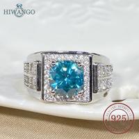 Gambar HIWANGO 925 Cincin Pria Berlian Penuh Zircon 5A Biru Platinum Berlapis Bukaan Mewah Perak Pt950 dari HIWANGO Kab. Gresik 5 Tokopedia