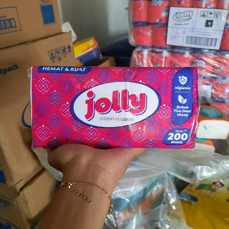 Paket 8 Pack Tisu Jolly Pink 200 sheet Tissue 3