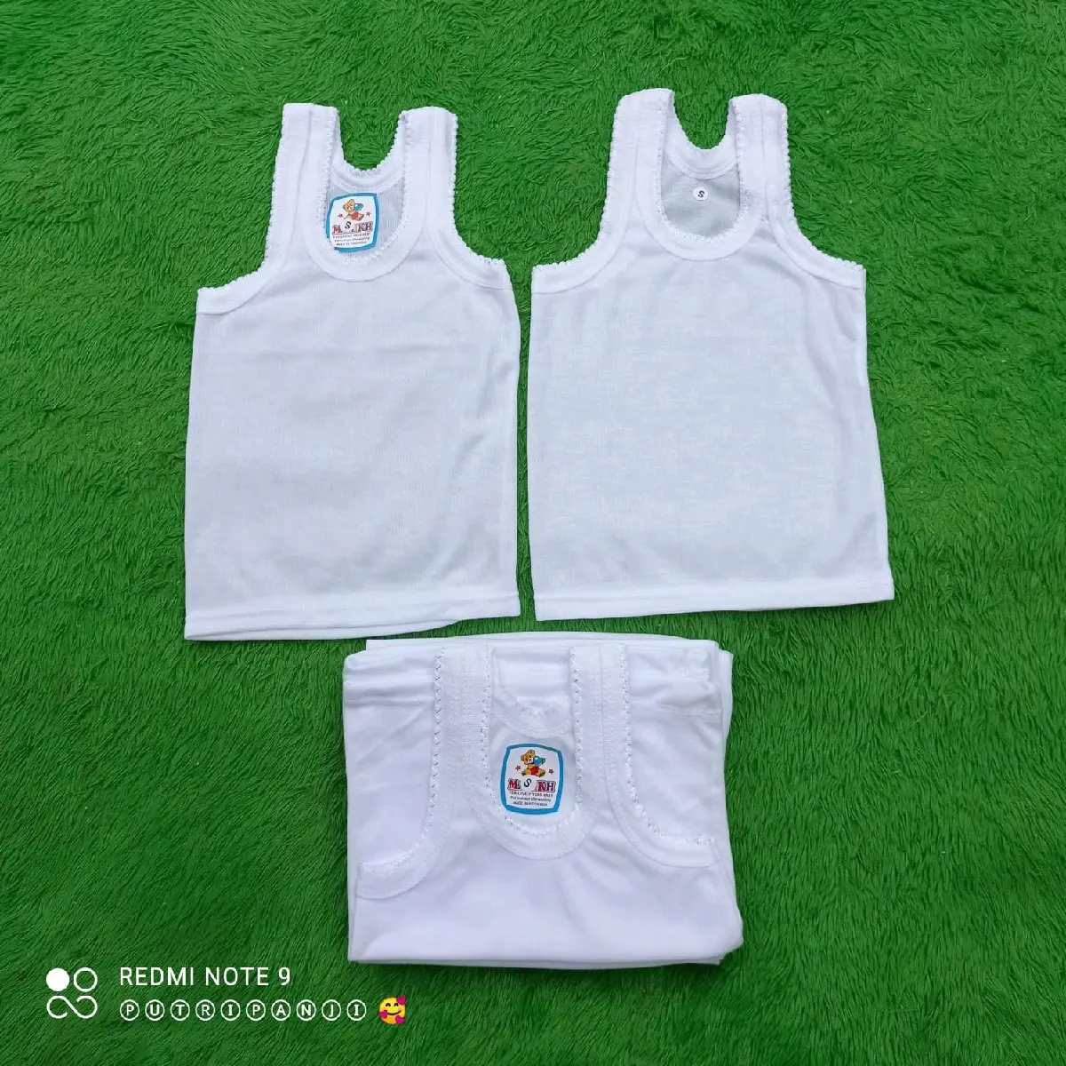 12pcs Kaos dalam anak putih Fashion