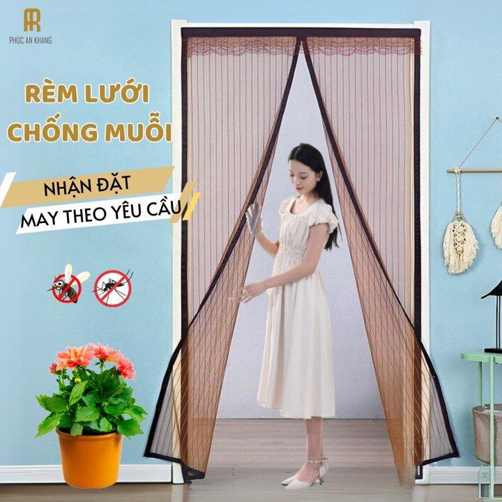 Rèm Cửa Chính 100x240cm Chống Muỗi Dán Tường - Có Nam Châm Tự Động Đóng - Chống Cháy Chống Rách – PAK