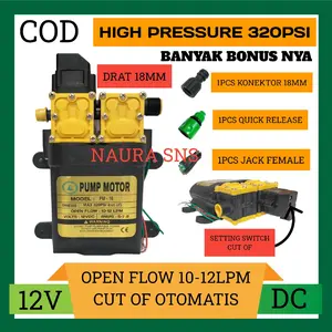 Mesin Dinamo Steam Pompa Dc 12v 320psi 12Lpm Pompa Steam High Pressure Car