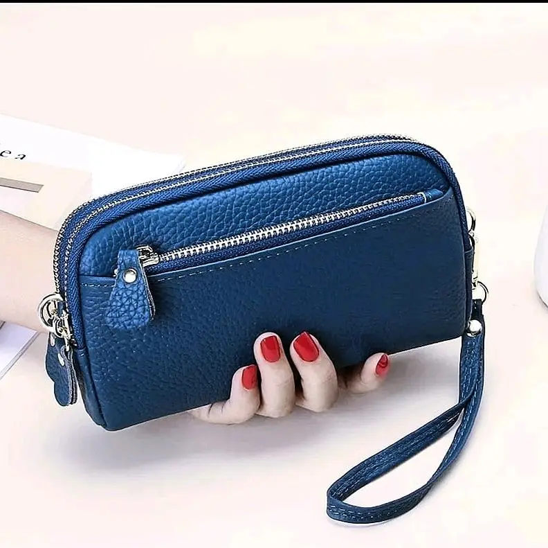 Dompet Wanita REALPICT 3 Ruang Murah Mewah Elegant untuk hp uang dan kunci kunci Dompet Panjang Dompet Kartu Wadah/Dompet Koin 2