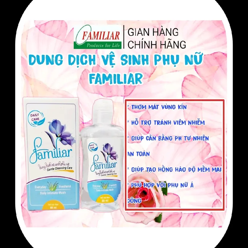 [Familiar][Dung dịch vệ sinh] Dung dịch vệ sinh phụ nữ Familiar 80ml. Với  công thức vượt trội, phù hợp phụ nữ Việt Nam 2