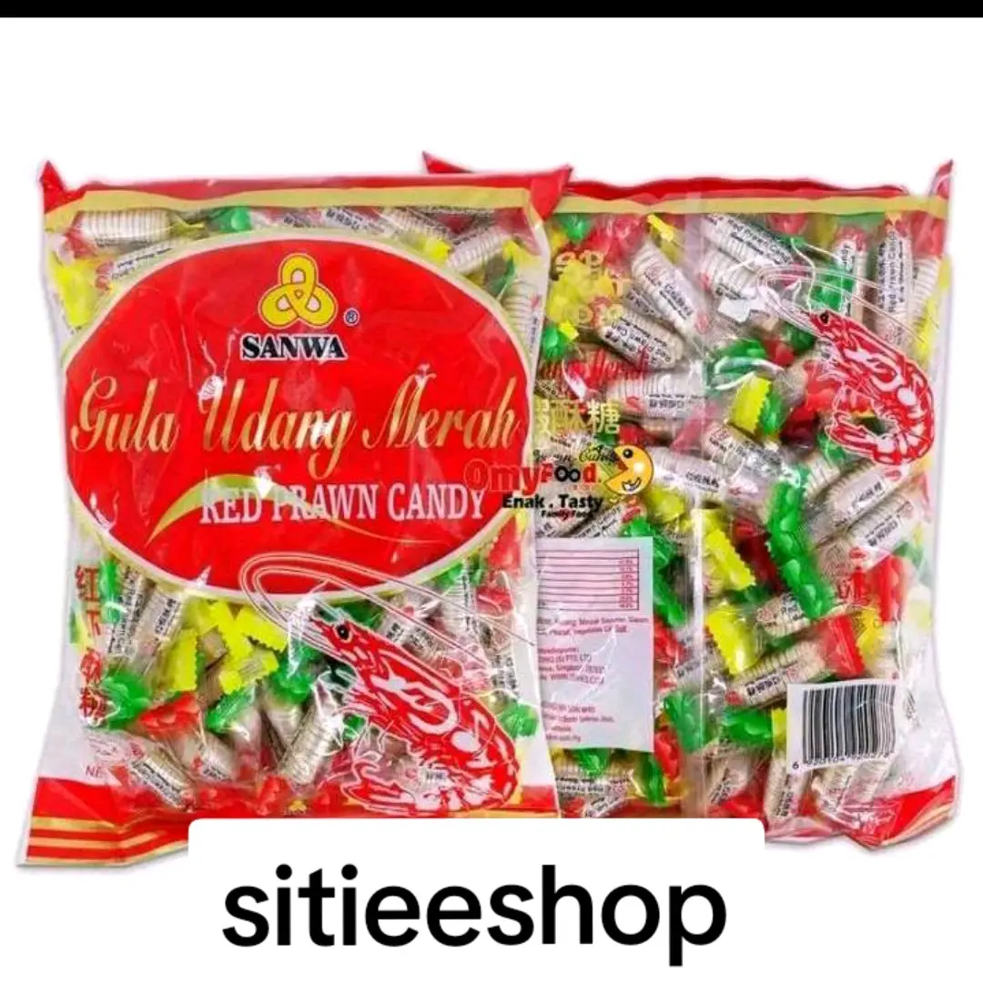 gula-gula udang merah 30pcs halal Candy