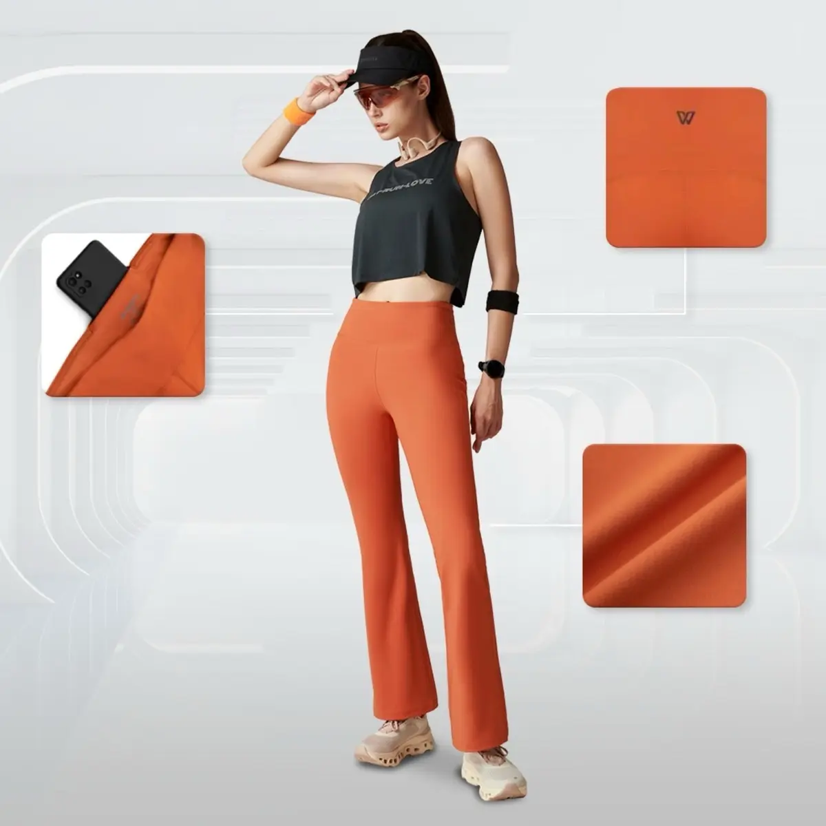 QUẦN ỐNG LOE THỂ THAO FLARED PANT W04124 WOMEN Sport Tập Thể Dục Chạy Bộ Tập Gym Tập Yoga Yoga
