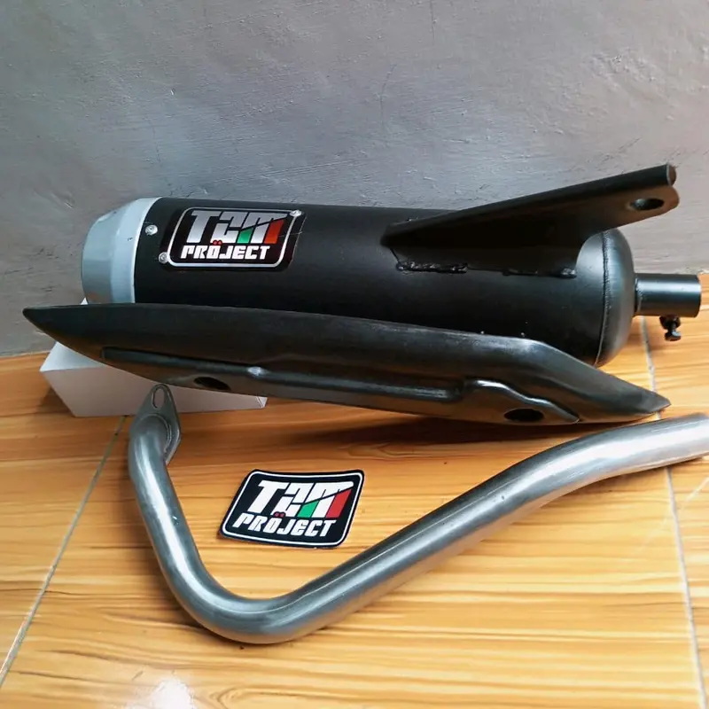 Knalpot TZM Projects Fullsystem Bas Adem Pnp Beat Scoopy Genio Spacy Motor Motorcycle Tameng 4