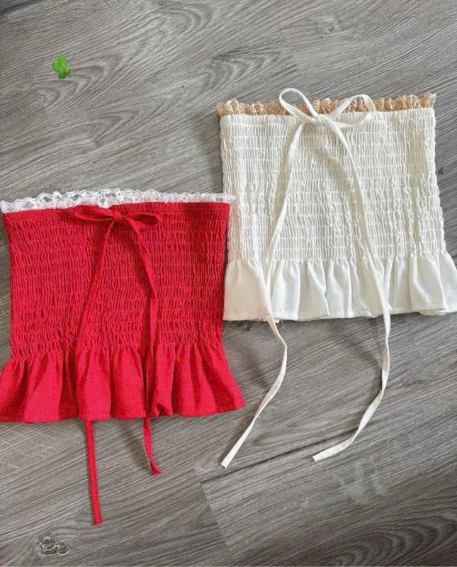 Product Introduction of Áo ống phối nơ 2 màu dễ thương dễ mix đồ - Thương hiệu XYZ 6