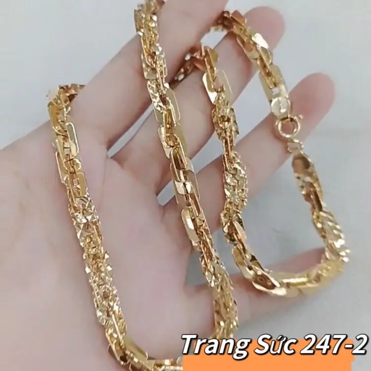Dây Chuyền Xoắn Vuông đóng dấu 18-xài đời đời ko phai ko đen DÂY HỘI CÓ ĐÓNG DẤU