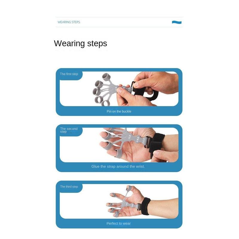 Product Introduction of Kirin Arm Training Device Five Finger Vein Five Finger Resistance Band Training Hand Exerciser Hand Grip Warm Stove Set 7