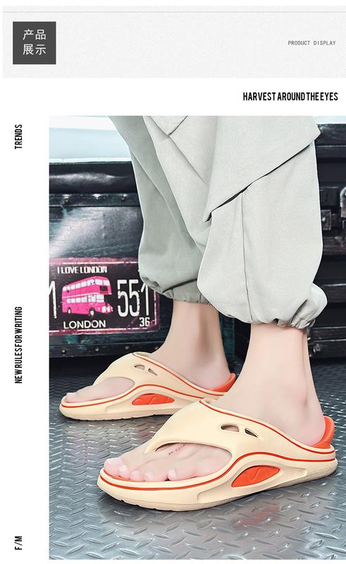 Product Introduction of Lovers Shoes Two-Color Thick Bottom Shit Feeling Eva Flip Flops Flip-Flops Outdoor Non-Slip Summer Beach Men's Shoes 10