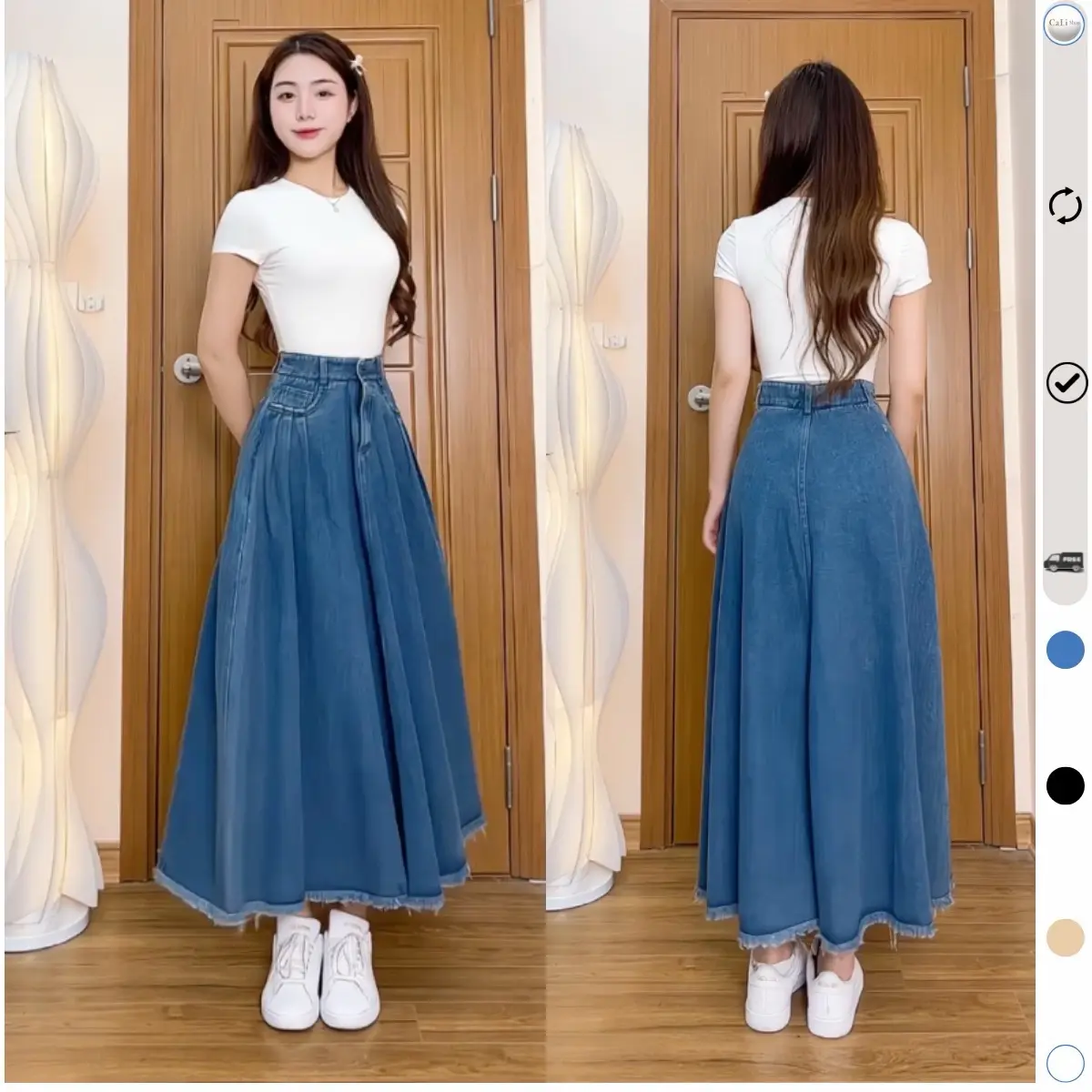 Chân váy Jean xoè cạp khoá chân tua tua siêu xinh | BigBuy360 - bigbuy360.vn Chân váy Jean xoè cạp khoá chân tua tua siêu xinh | BigBuy360 - bigbuy360.vn