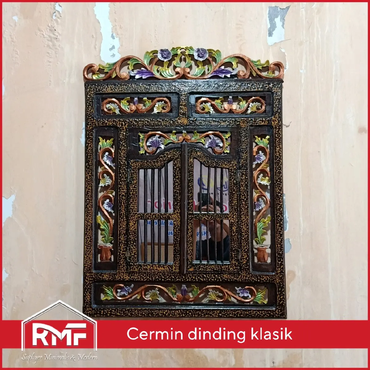 cermin dinding ukir jawa khas jepara
