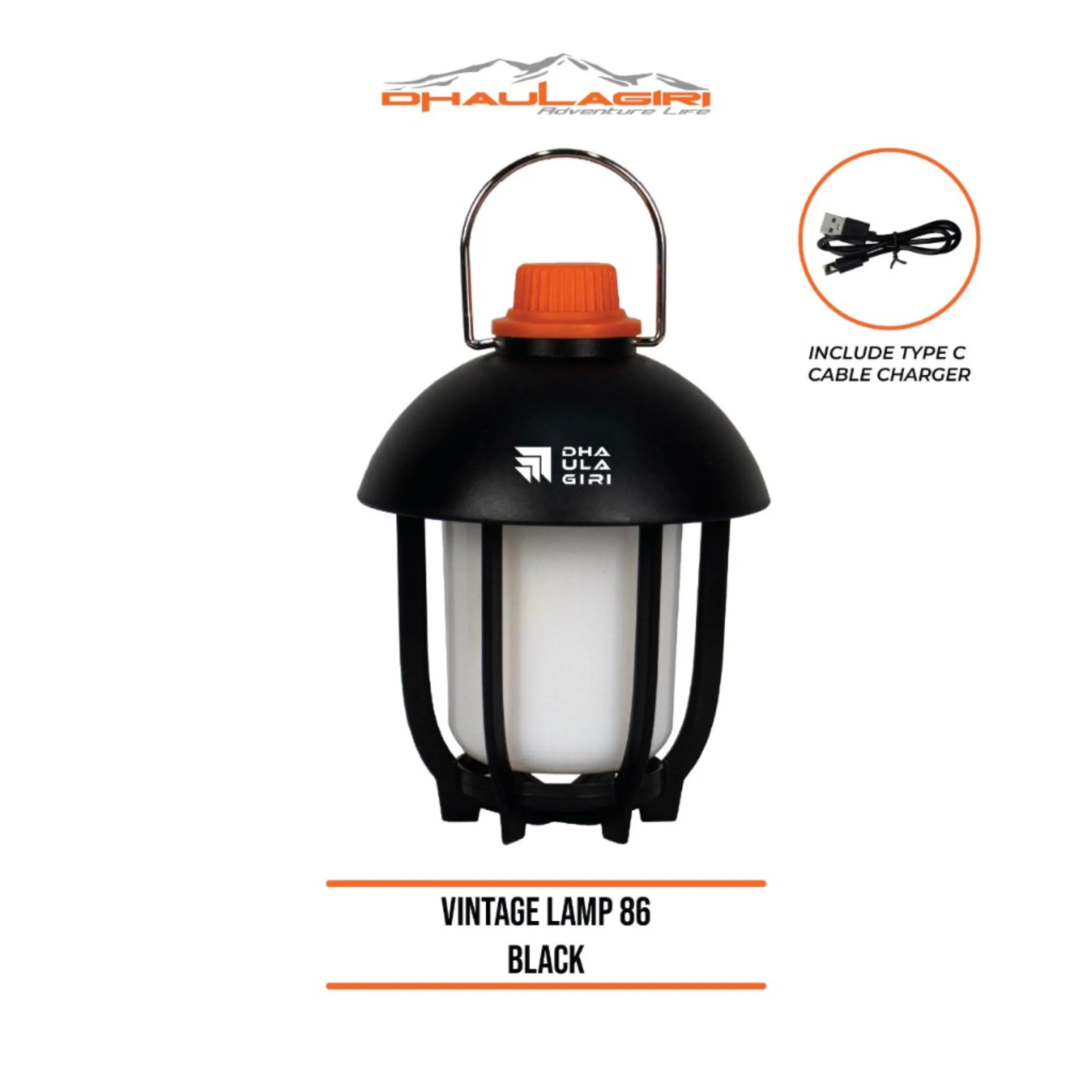 Dhaulagiri Rechargeable Vintage Lamp 86 waterproof Lampu Retro Lentera Camping cas