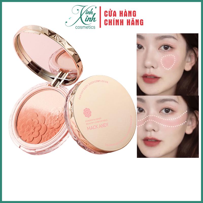 Phấn Má Hồng MACK ANDY ombre Màu Lì Tự Nhiên có nhũ kim tuyến
