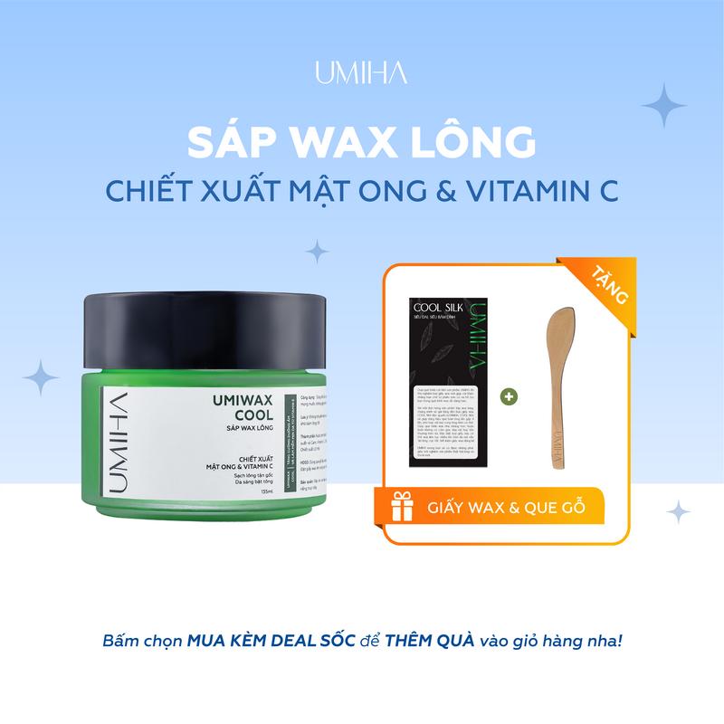 [ĐỘC QUYỀN LIVESTREAM] Sáp wax lông cool UMIHA 95g | Tặng kèm Giấy và que Gỗ