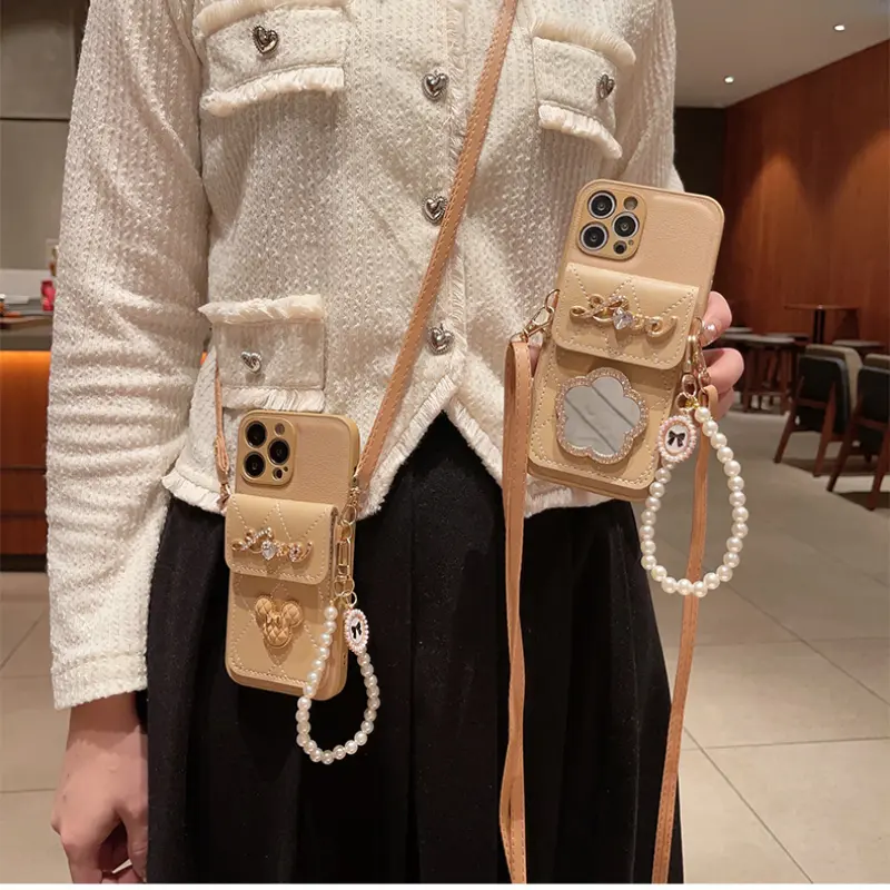 Ví tiền Xu Có Túi Đựng Thẻ Xiangxiang, Cỡ Nhỏ Bao Gồm Tất Cả, Dây Xích Chéo, Chống Rơi, Thích Hợp Cho iPhone 16, 15, 14, 13, 12, 11, Pro, Pro Max, X, XR, Xs Max 0