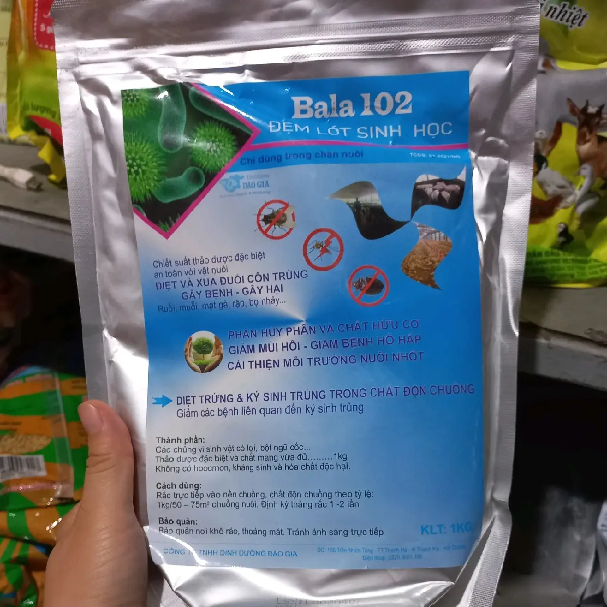 men độn chuồng thảo dược Bala102 gói 1kg