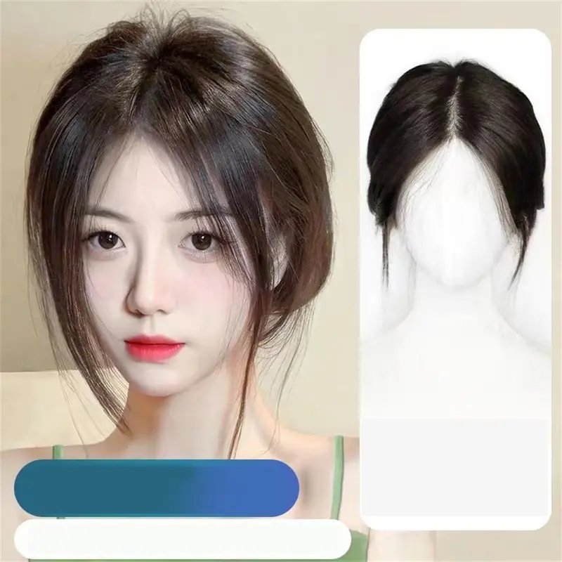 Tóc Mái Thời Trang Cho Nữ, Tóc Giả Bồng Bềnh Tám Nhân Vật Vô Hình, Miếng Dán Tăng Thể Tích Tóc, Tóc Mái Bằng Khí, Nối Tóc, Phụ Kiện Tóc 0