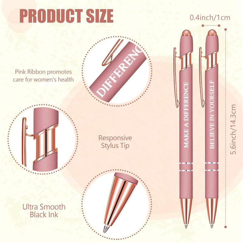 Metal Ballpoint Pen, 12pcs Portable Multifunctional Multi-purpose Ballpoint Pens, Easter Gifts, Durable Writing Pens for Office & School & Home 3