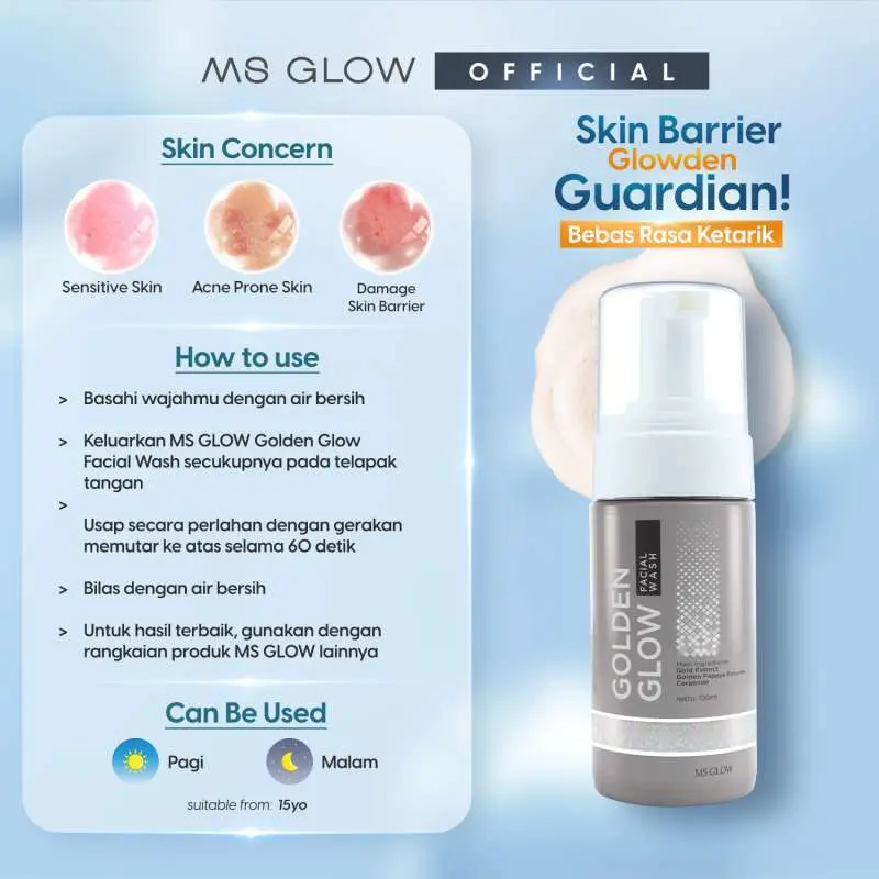 MS GLOW - GOLDEN GLOW FACIAL WASH - 100 ML 2