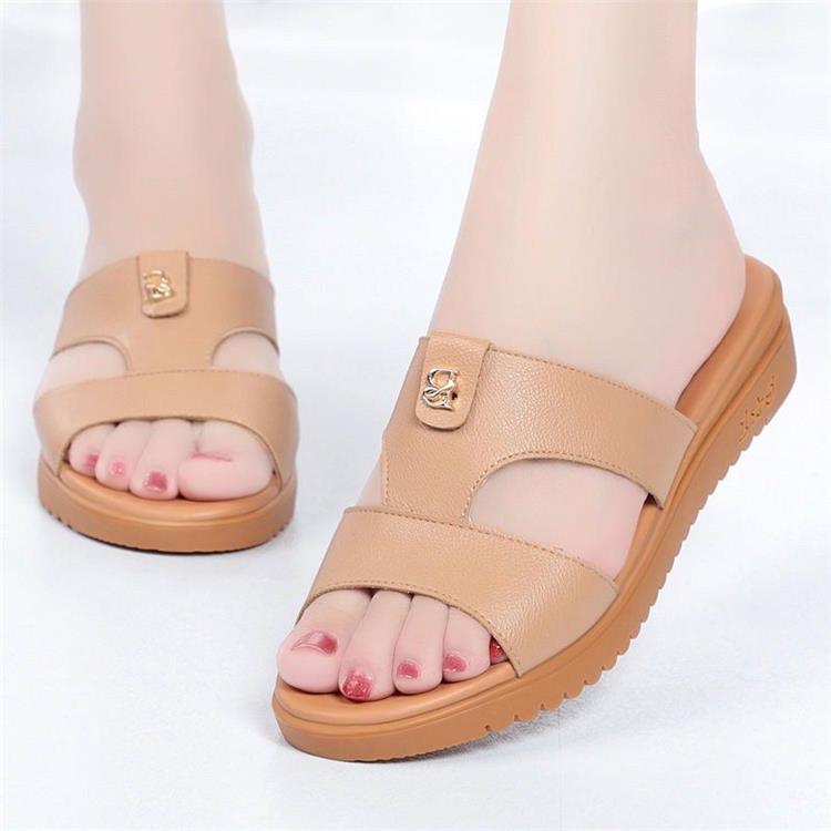 Product Introduction of Dép Bệ Giày Đế Xuồng, Da Thật Mềm, Đế Mềm, Thích Hợp Cho Mẹ Trung Niên 8