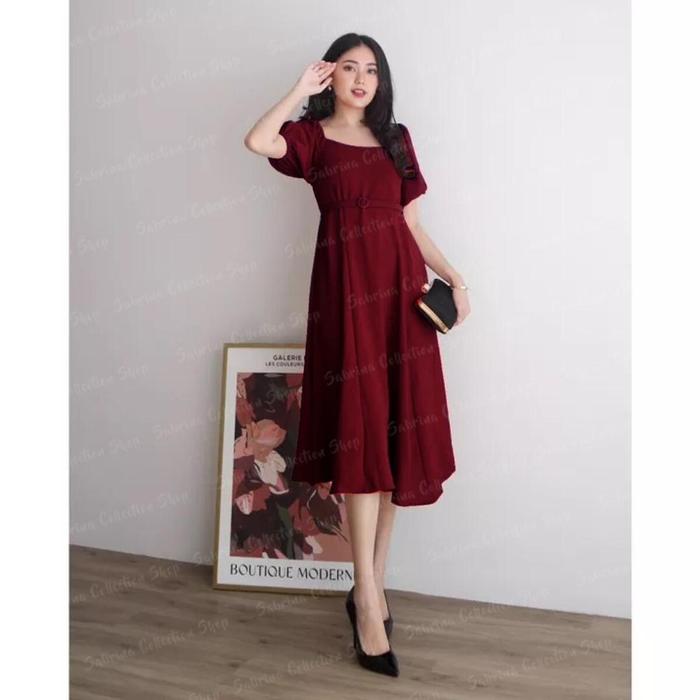 knee length dresses for ladies Sabrina Midi Dress – MESTIZA NEW YORK main image 0
