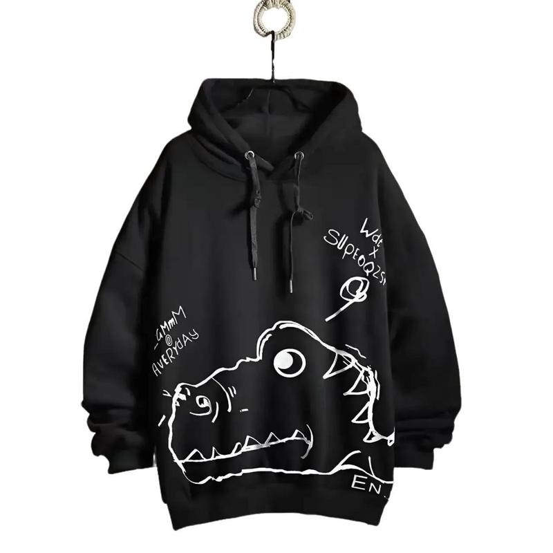 Áo Khoác Hoodie Nỉ Khủng Long, Chất Liệu Mềm Mịn,Thoáng Mát, Mũ Form To Trùm Đầu Cotton Tay Dài Menswear Nam Dài Tay Tre Nhung Kem