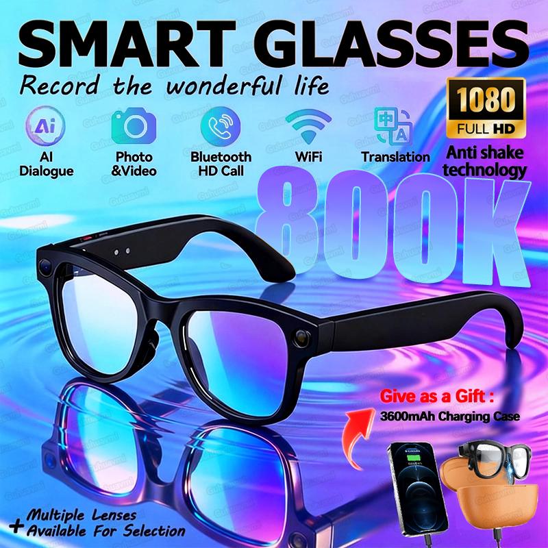Dialogue Translation Smart Glasses 800W 4K HD Photo Video 32GB 3600mAh Power Bank Bluetooth Call Sunglasses With Bluetooth Ball - Image 2