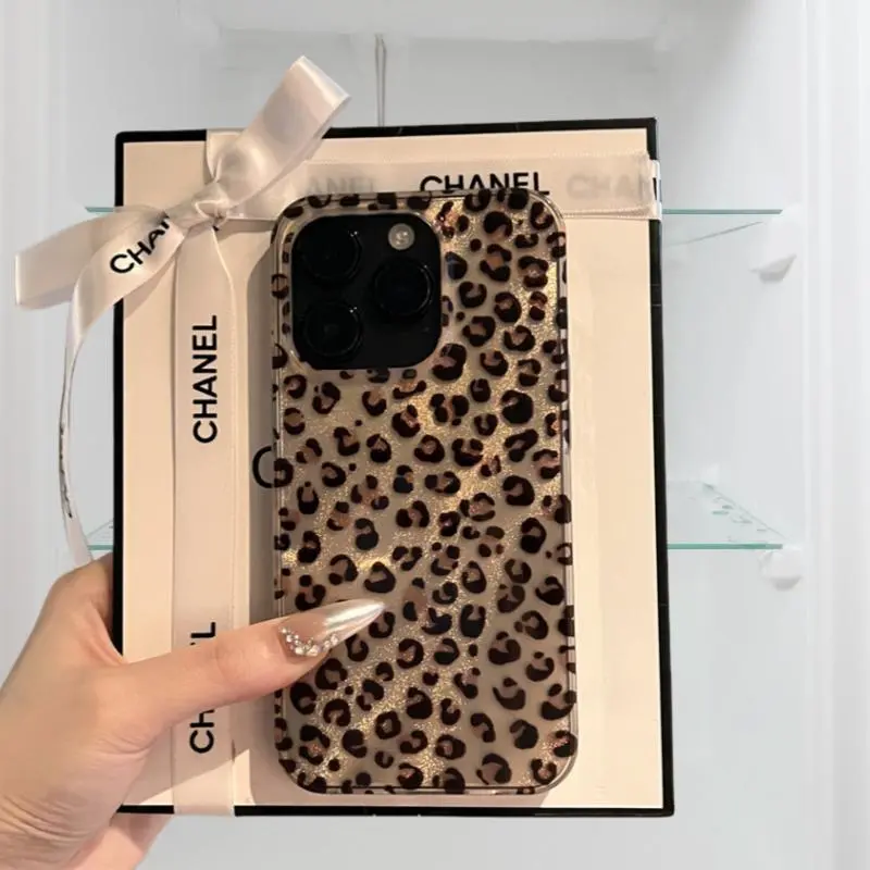 Fashion Leopard-print Pattern Phone Case, Anti-drop Cellphone Protective Case, Total Protective Shockproof Mobile Phone Cover for iPhone 11 12 13 14 15 Pro Max, Casing