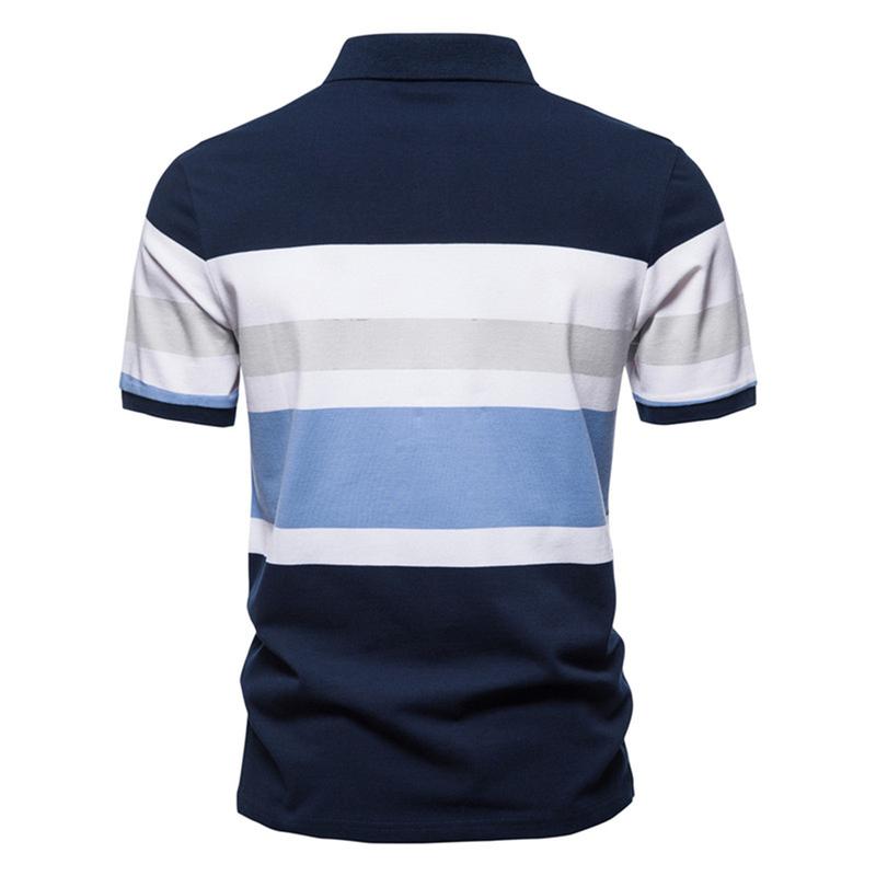 Product Introduction of Men Polo Men Shirt Short Sleeve Polo Shirt Contrast Color Polo New Clothing Summer Streetwear Casual Fashion Men Tops 1