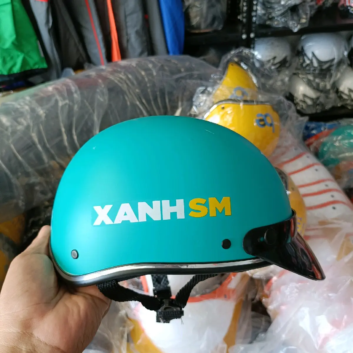 Nón Bảo hiểm nửa đầu Xanh Sm