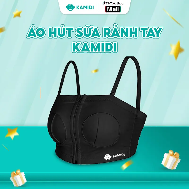 [QUÀ TẶNG] Áo Hút Sữa Rảnh Tay Kamidi Có Dây, Vải Cotton Mềm Mại Co Dãn 4 Chiều Thấm Hút Mồ Hôi 5