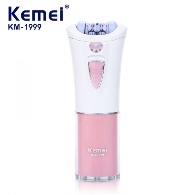 Kemei KM-1999 Máy tẩy lông dùng pin, có thể rửa được, tiện lợi mang theo, máy cạo tẩy lông điện dành cho phụ nữ 1