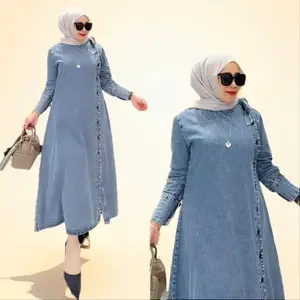 Syafina MIDI DRESS TERBARU BAHAN JEANS PREMIUM LD 110 PJ 120