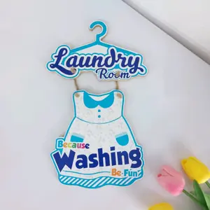 Dekorasi Gantung Aesthetic Tulisan laundry room BJ