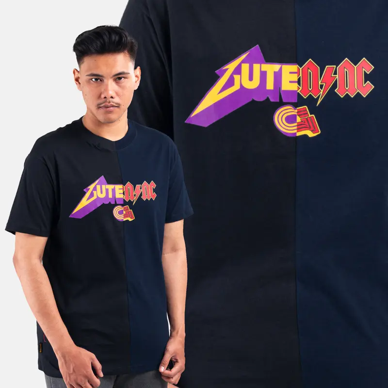 Guten Inc - Kaos Tangan Pendek Pria T-Shirt Two Tone Navy-Black 1