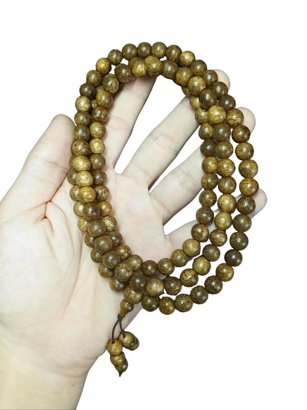 Ưu đãi chuỗi hạt gỗ trầm tốc vườn 108 size 8 li dùng làm vòng cổ, đeo tay cho người trên 80kg, phụ kiện trang sức thời trang nam giới phụ nữ mua sắm 2024 Trang Sức Tốc Vườn Shop