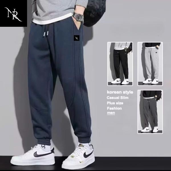 Quần Nỉ Dài Thu Đông Thể Thao Mix Lé Menswear - Chất Liệu Nỉ 2 Da Gấu Bo Chun Sport Jogger