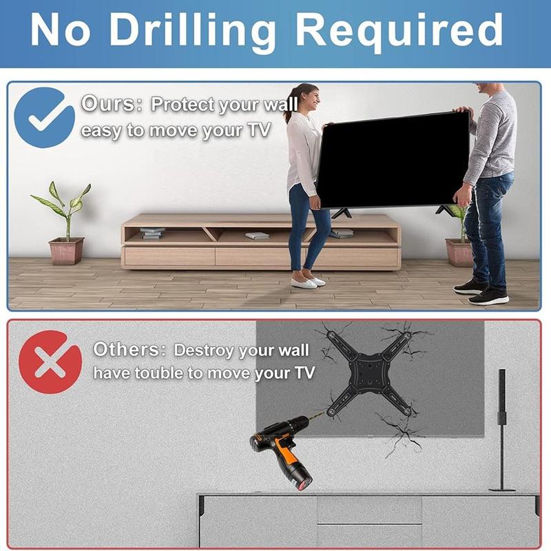 Replacement Non-slip TV Stand with Screws Strong TV stand legs No Drilling Solid Support Base Stand for TCL/Roku 4