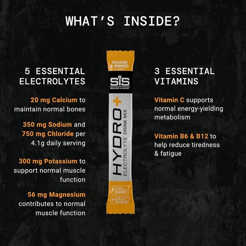 Product Introduction of SiS (Free Bottle) Science In Sport Hydro+ Electrolyte Powder Mix Marathon Reduce Fatigue 40 Sachets, Marathon, Running, Cycling, Fitness, Gym, Hydration, Endurance, Rehydration, Electrolytes, Stamina 3